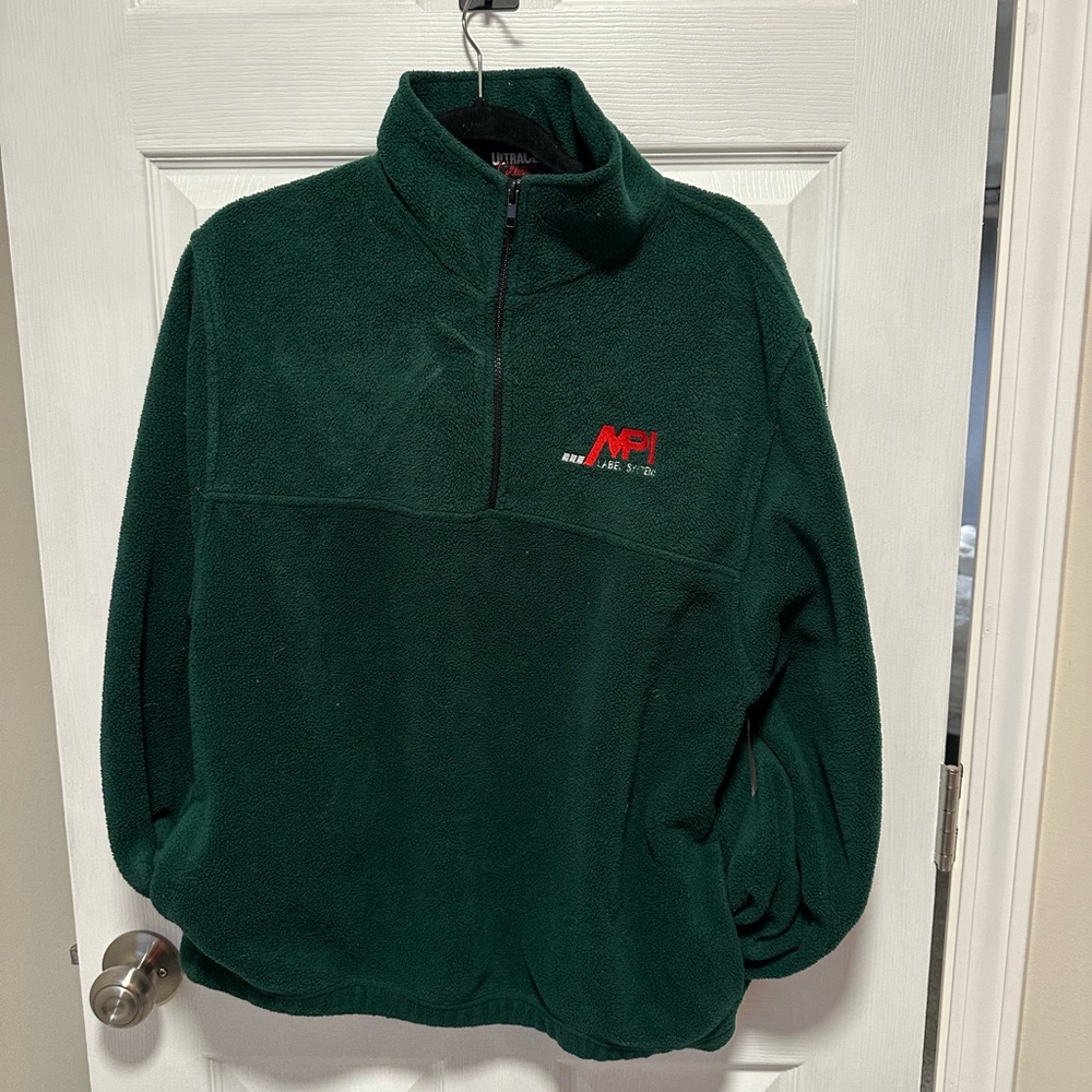 Vintage Green Fleece Men's 1/4 Zip - Size M